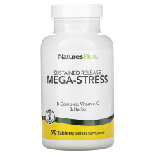 NaturesPlus, Mega-Stress, Retardiert, 90 Tabletten