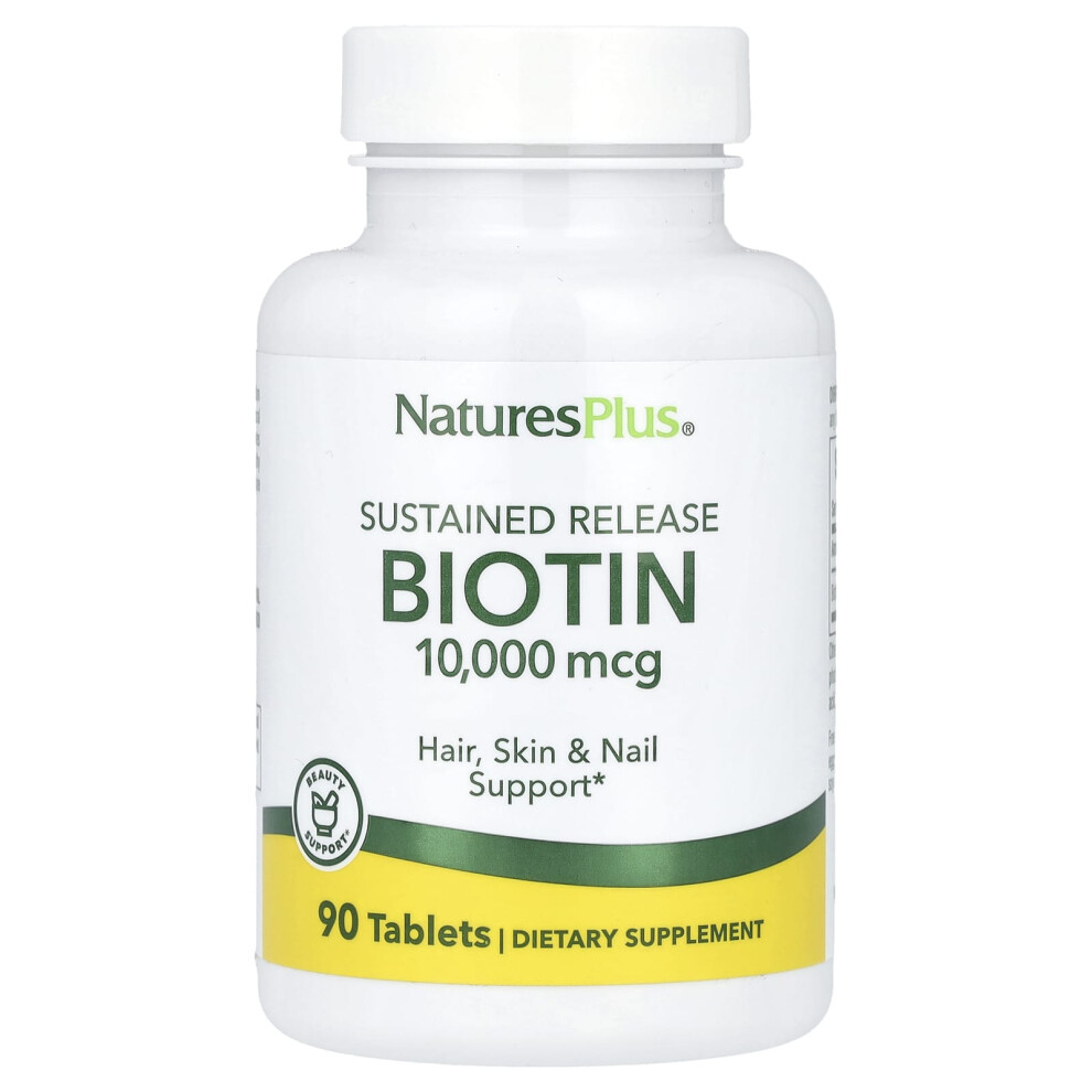 Naturesplus , Sustained Release Biotin, 10,000 Mcg, 90 Tablets