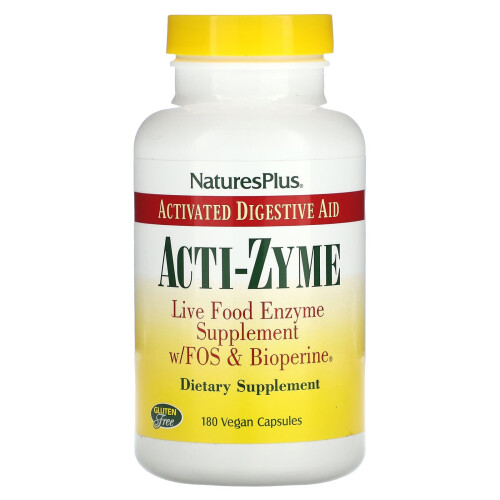 NaturesPlus, Acti-Zyme, 180 Gélules Végétaliennes