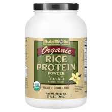 NutriBiotic, Poudre de Protéine de Riz Biologique, Vanille, 3 lb (1,36 kg)