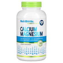 NutriBiotic, Essentials, Kalzium Magnesium, 250 Kapseln