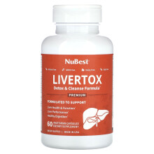 NuBest, Livertox, 60 Capsules Végétariennes