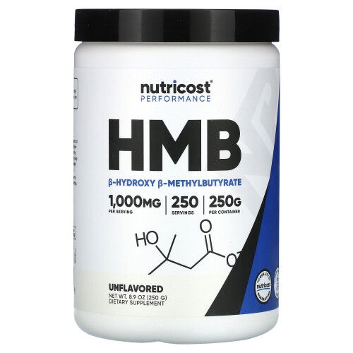Nutricost, Performance, HMB, Geschmacksneutral, 8,9 oz (250 g)