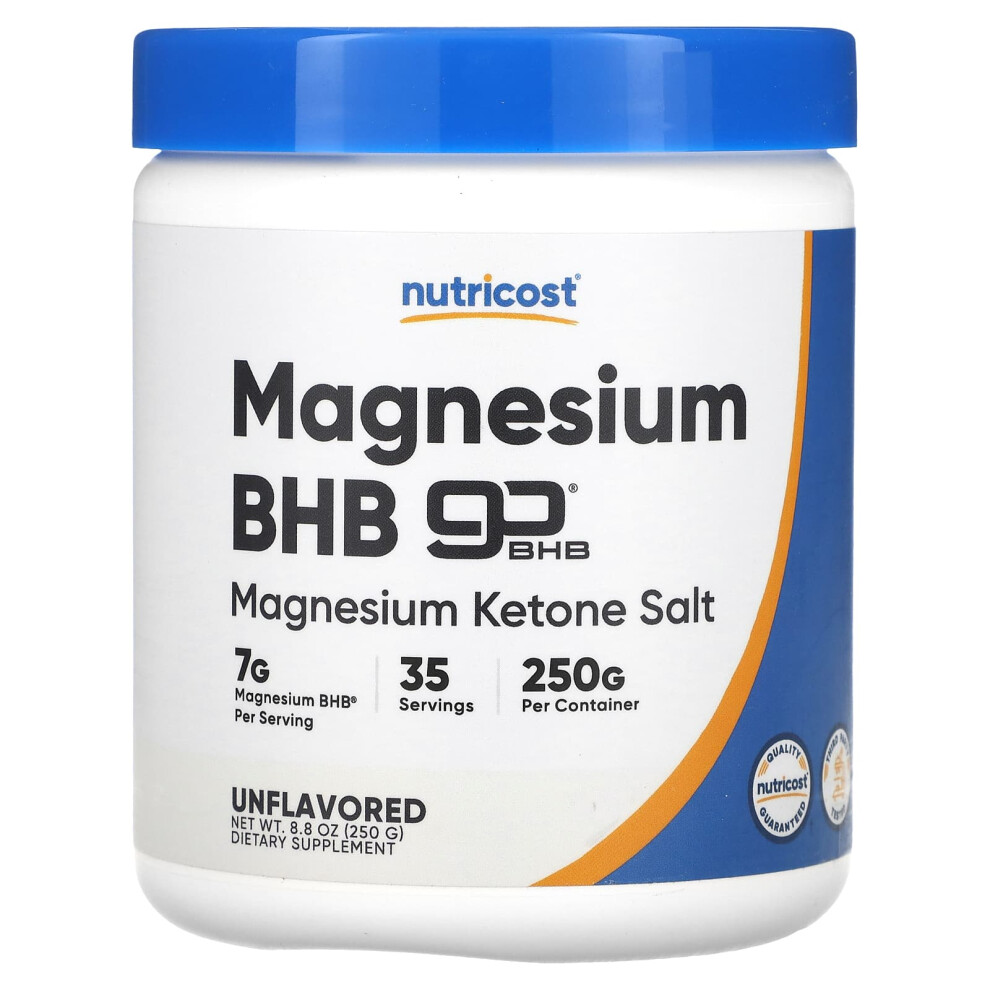 Nutricost , Magnesium Bhb, Unflavored, 8.8 Oz (250 G)