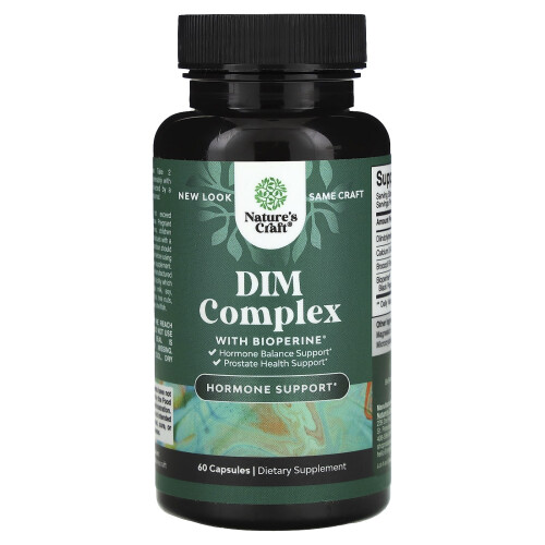 Nature's Craft, Complexe DIM Avec BioPerineÆ, 60 Capsules