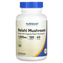 Nutricost, Reishi-Pilz, 1.500 mg, 120 Kapseln (750 mg pro Kapsel)