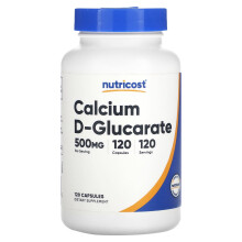 Nutricost, Kalzium D-Glucarat, 500 mg, 120 Kapseln
