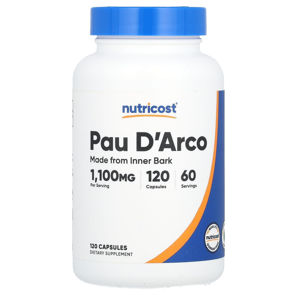 Nutricost , Pau D'arco, 1,100 Mg 120 Capsules (550 Mg Per Capsule)