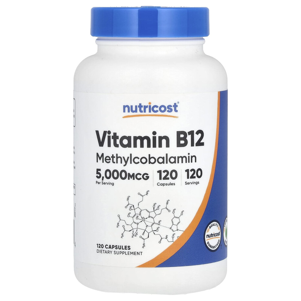 Nutricost , Vitamin B12, 5,000 Mcg, 120 Capsules