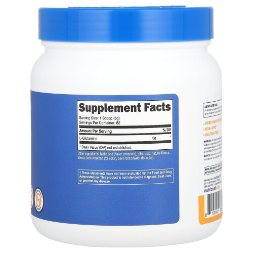Nutricost, L-Glutamine, Pêche Mangue, 17,9 fl oz (500 g) 1