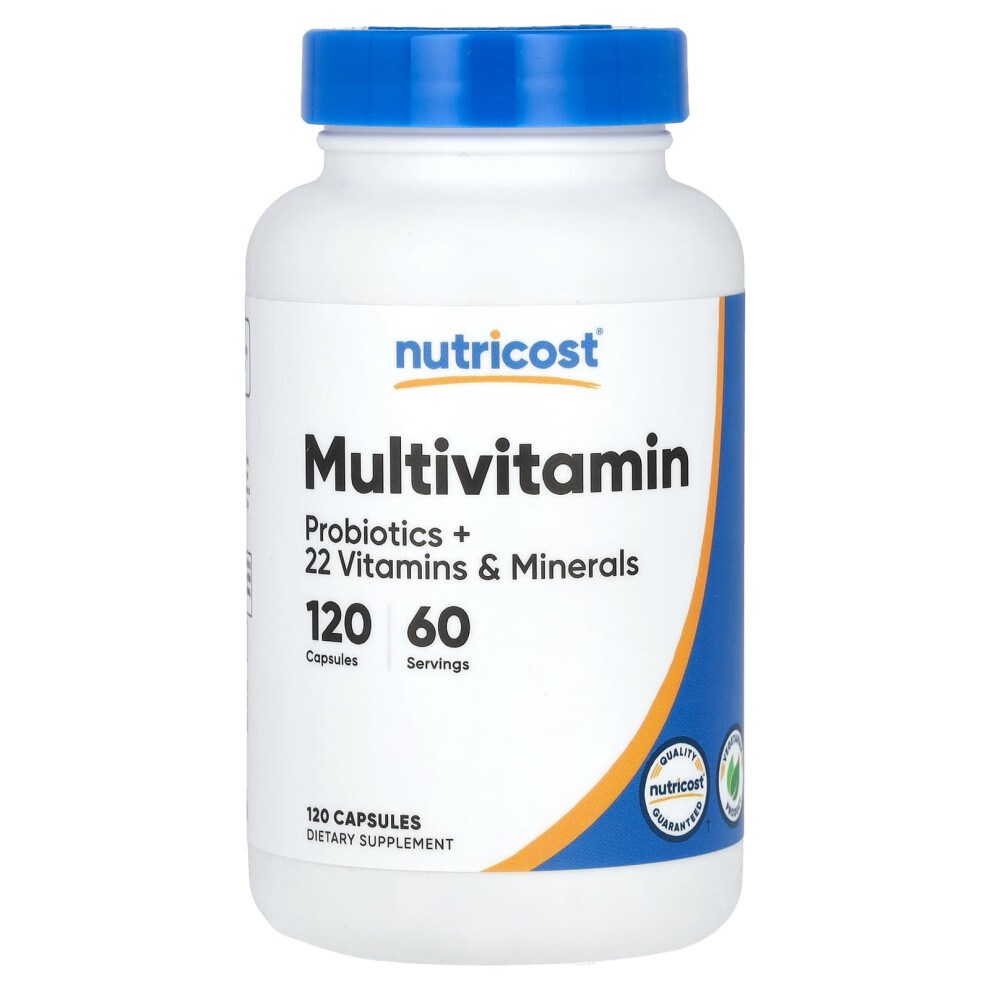 Nutricost , Multivitamin, Probiotics + 22 Vitamins & Minerals 120 Capsules