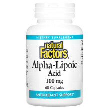 Natural Factors, Alpha-Liponsäure, 100 mg, 60 Kapseln