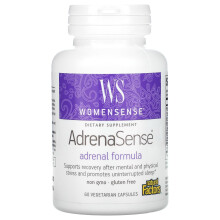 Natural Factors, Womensense, AdrenaSense, Nebennieren-Formel, 60 Vegetarische Kapseln