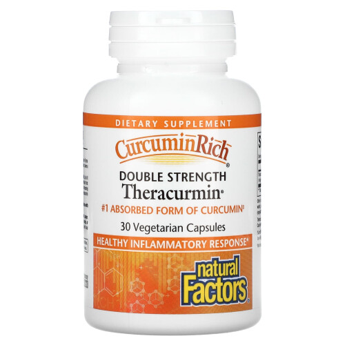Natural Factors, Theracurmin, Double Concentration, 30 Capsules Végétariennes 2