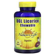 Nature's Life, DGL Lakritz Kautabletten, 100 Tabletten