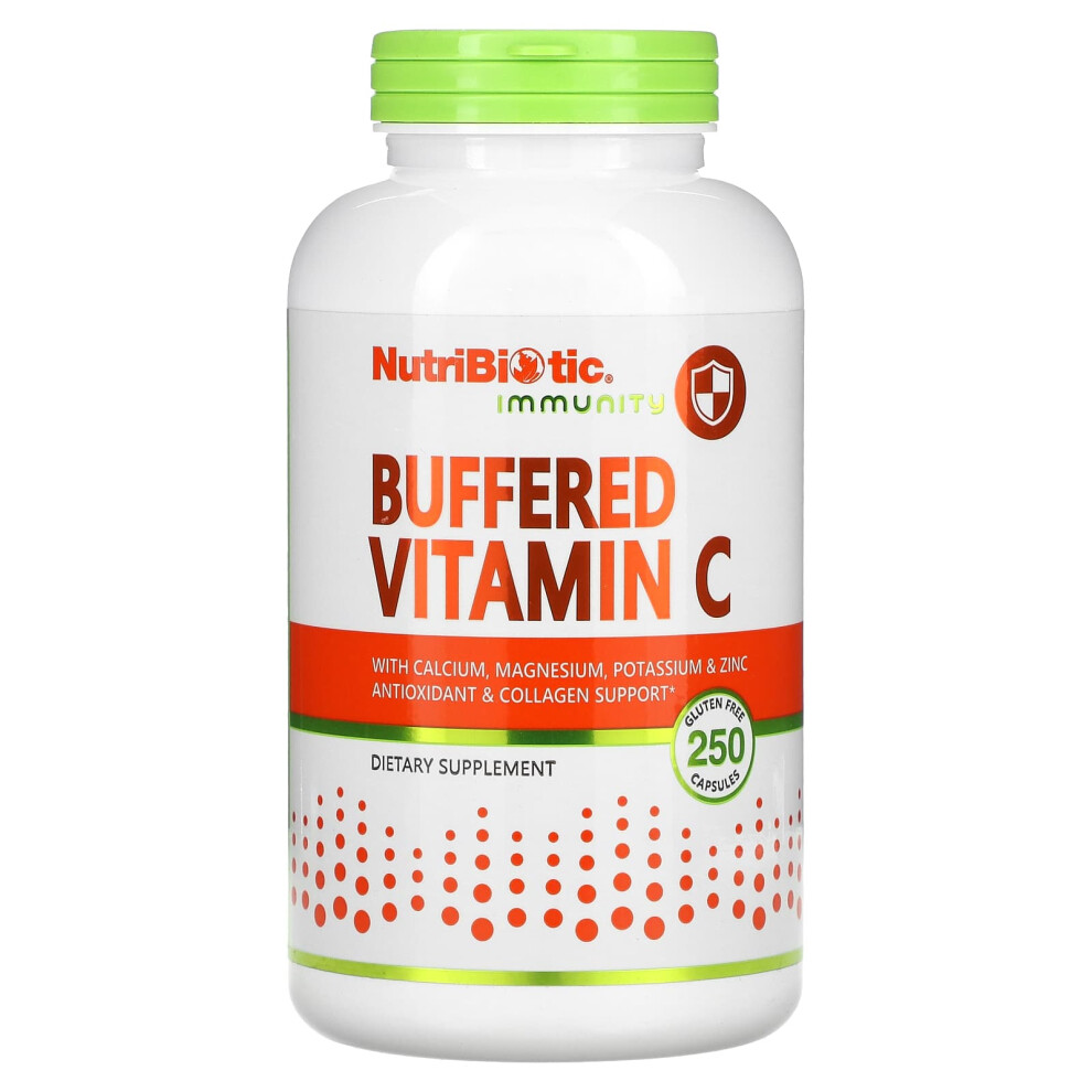 Nutribiotic , Immunity, Buffered Vitamin C, 250 Gluten Free Capsules