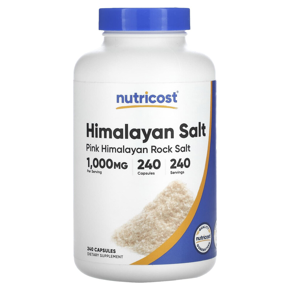 Nutricost Pink Himalayan Salt 1,000 Mg 240 Capsules