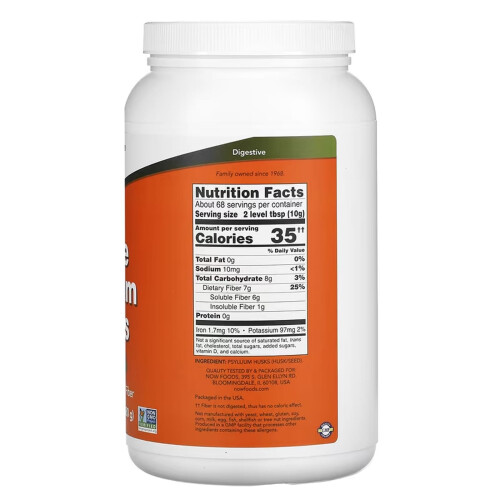 NOW Foods NOW Foods, Téguments de Psyllium Entiers, 24 oz (680 g) 1