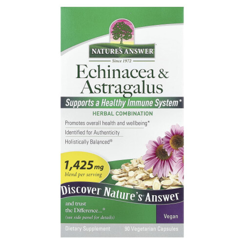 Nature's Answer, Echinacea & Astragalus, 90 Vegetarische Kapseln