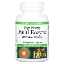 Natural Factors, Hochdosiert Multi-Enzym, 60 Vegetarische Kapseln