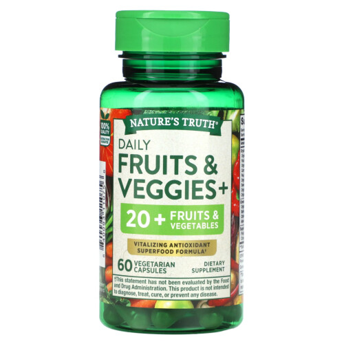 Nature's Truth, Tägliches Obst & Gemüse +, 60 Vegetarische Kapseln 2