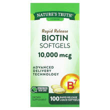 Nature's Truth, Biotin, 10.000 mcg, 100 Rapid Release Flüssig-Weichkapseln