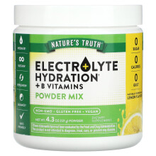 Nature's Truth, Elektrolyt-Hydration + B-Vitamine, Pulvermischung, Zitrone, 4,3 oz (121 g)