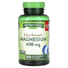 Nature's Truth, Magnesium, Extra Stärke, 400 mg, 150 Schnell Freisetzende Weichkapseln