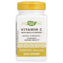 Nature's Way, Vitamin C Mit Bioflavonoiden, Extra Stärke, 1.000 mg, 100 Vegane Kapseln