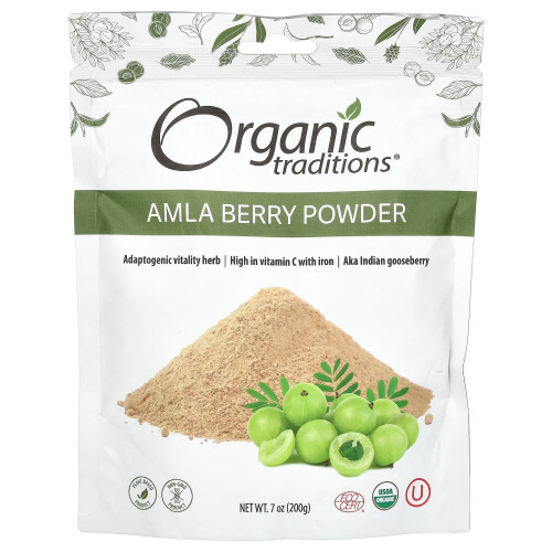 Organic Traditions, Amla Beerenpulver, 7 oz (200 g)