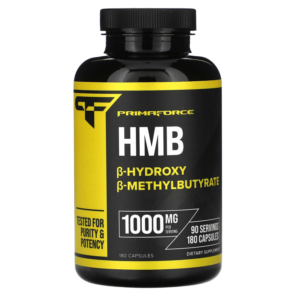 Primaforce , Hmb, 1,000 Mg, 180 Capsules (500 Mg Per Capsule)