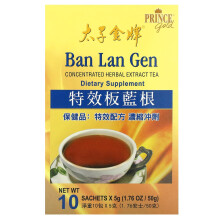 Prince of Peace, Thé Concentré d'Extraits de Plantes, Ban Lan Gen, 10 Sachets, 1,76 oz (50 g)