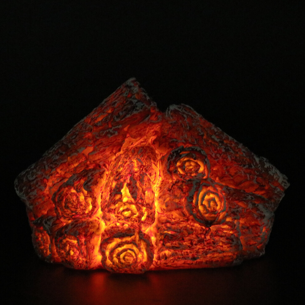 Simulation Charcoal Design Lamp Red Resin 1pcs 5.5x4.7in-image-OPC-PJTYJBM-NEW
