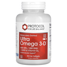 Protocol for Life Balance, Ultra Omega 3-D, 90 Fisch-Weichkapseln