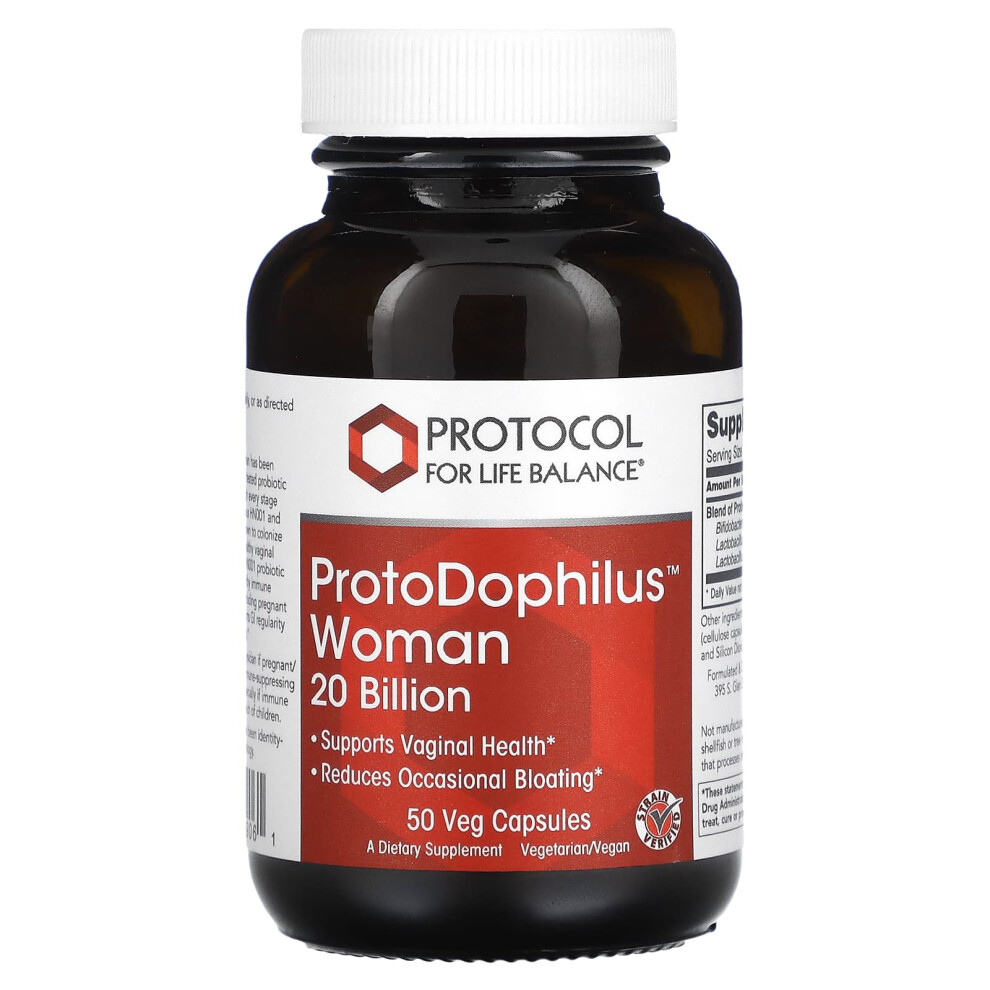 Protocol For Life Balance , Protodophilus Woman, 20 Billion, 50 Veg Capsules