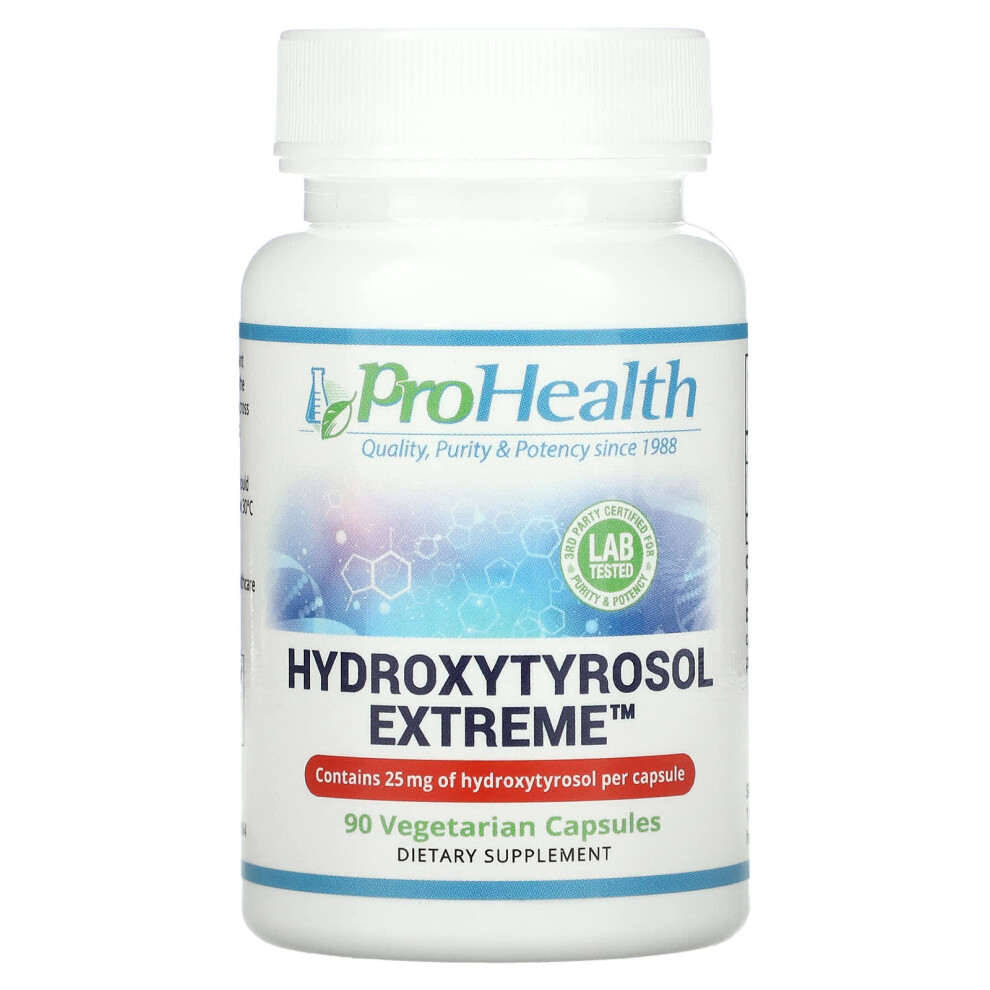 Prohealth Longevity , Hydroxytyrosol Extreme, 25 Mg, 90 Vegetarian Capsules