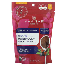 Navitas Organics, Bio-Superfood+ Beeren-Mischung, Acai + Goji + Blaubeere, 5,3 Unzen (150 g)
