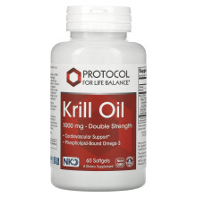 Protocol for Life Balance, Krillöl, Doppelte Stärke, 1.000 mg, 60 Weichkapseln