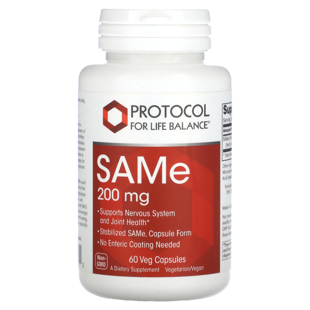 Protocol For Life Balance , Same 200 Mg, 60 Veg Capsules