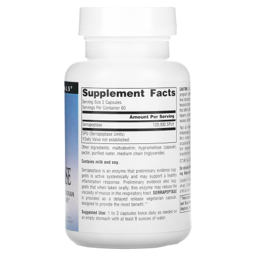 Source Naturals, Serrapeptase, 120 Kapseln 1