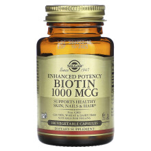 Solgar, Hochdosiertes Biotin, 1.000 mcg, 100 Pflanzenkapseln