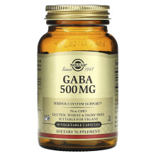 Solgar, GABA, 500 mg, 50 Gélules Végétales