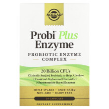 Solgar, Probi Plus Enzym, Probiotischer Enzymkomplex, 20 Milliarden KBE, 30 Kapseln