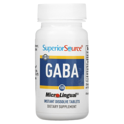 Superior Source, GABA, 100 mg, 100 MikroLingual Sofort Schmelztabletten 2