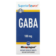 Superior Source, GABA, 100 mg, 100 MikroLingual Sofort Schmelztabletten