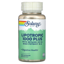 Solaray, Lipotrop 1000 Plus, 100 Kapseln