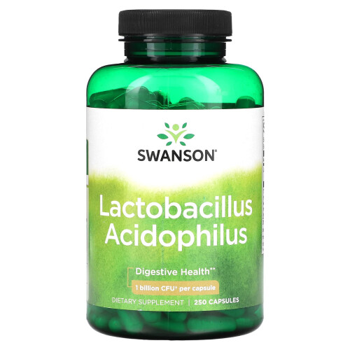 Swanson, Lactobacillus Acidophilus, 1 Milliard d'UFC, 250 Gélules