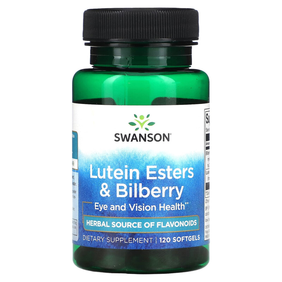 Swanson , Lutein Esters & Bilberry, 120 Softgels