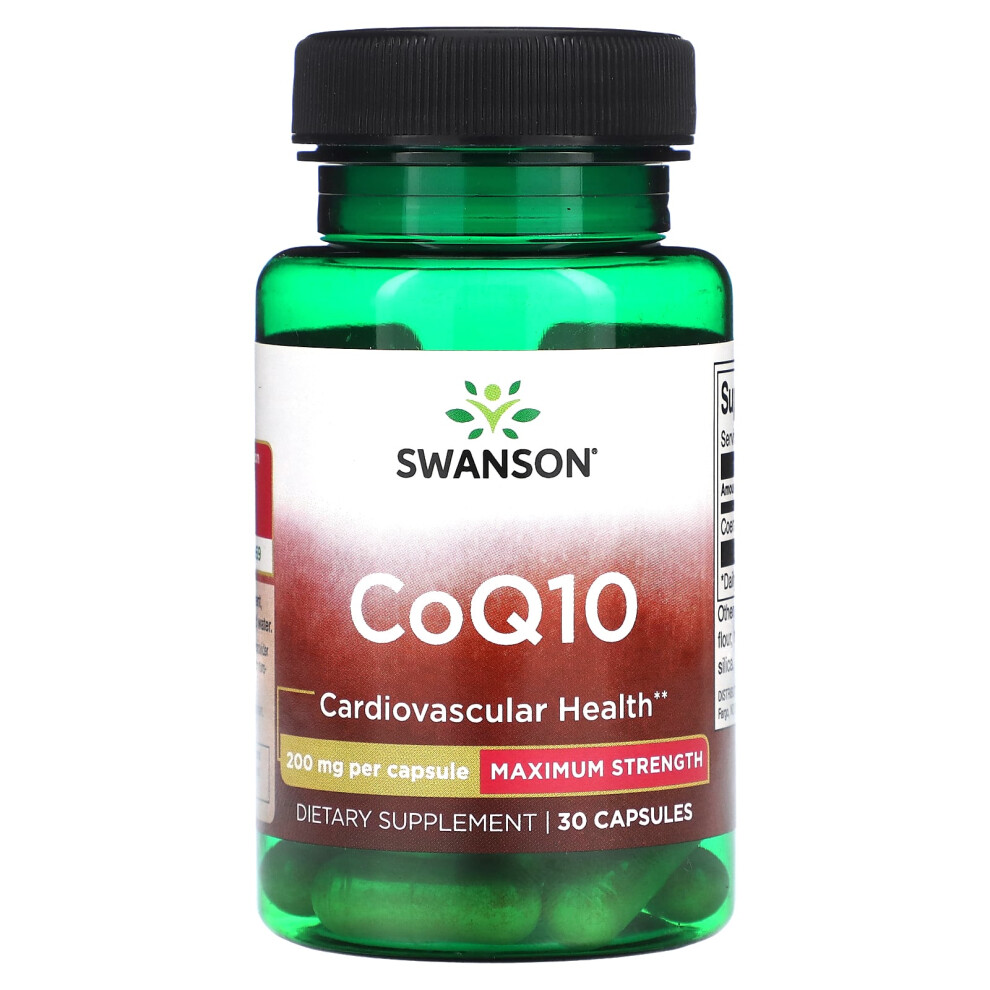 Swanson , Coq10, Maximum Strength, 200 Mg, 30 Capsules