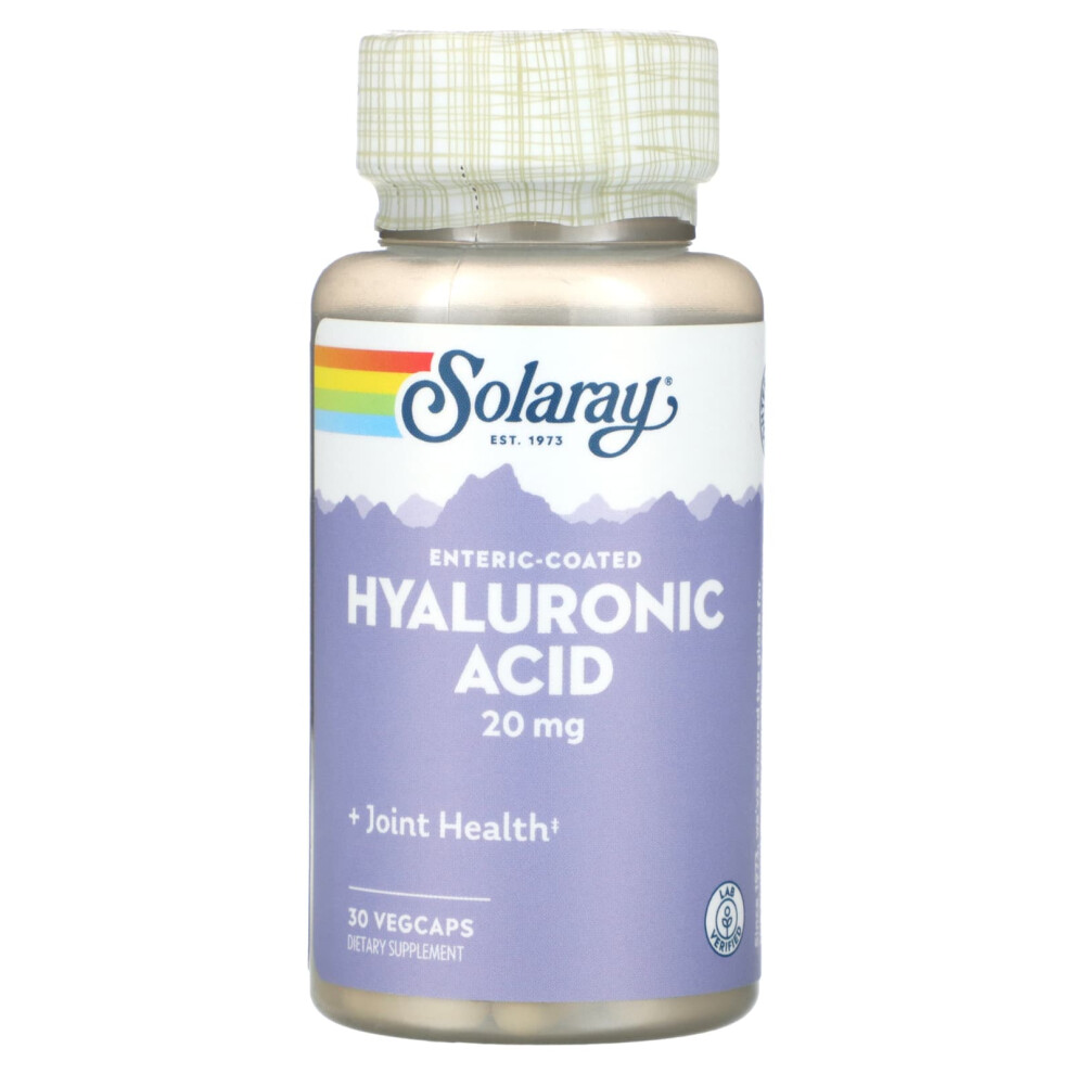 Solaray , Enteric-Coated Hyaluronic Acid, 20 Mg, 30 Vegcaps